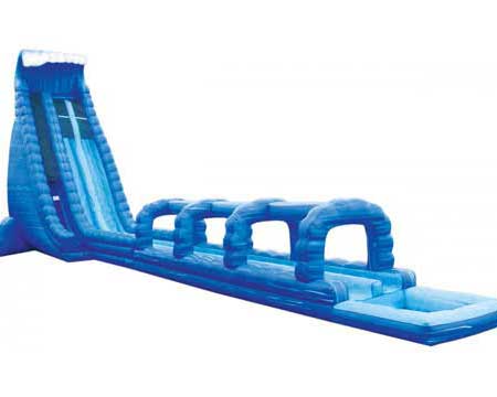 Giant Blue Blow Up Water Slip And Slide