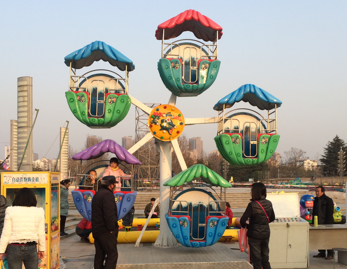 small ferris wheel at the fairground