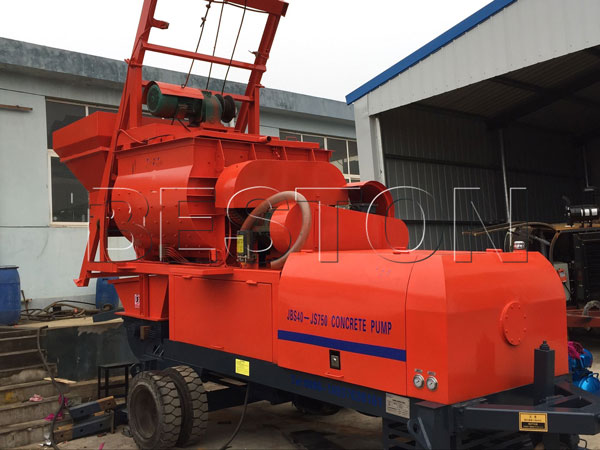 mobile concrete mixer pump