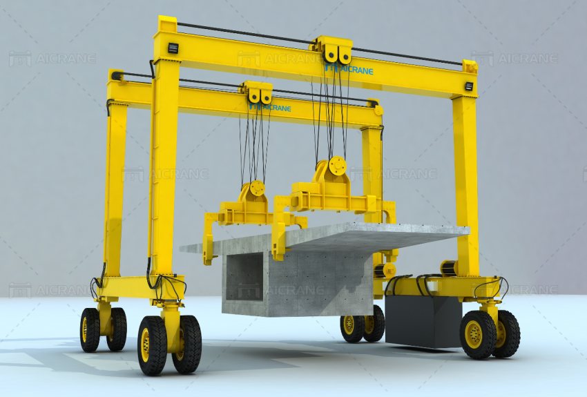 double beam rubber tyre gantry crane