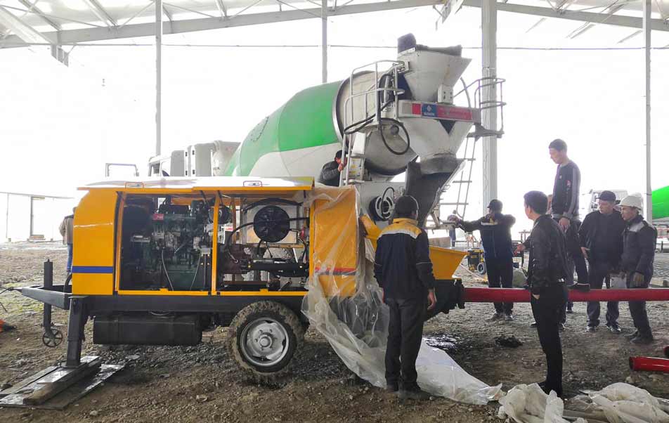 ABT40C Concrete Trailer Pump in Uzbekistan for urban construction